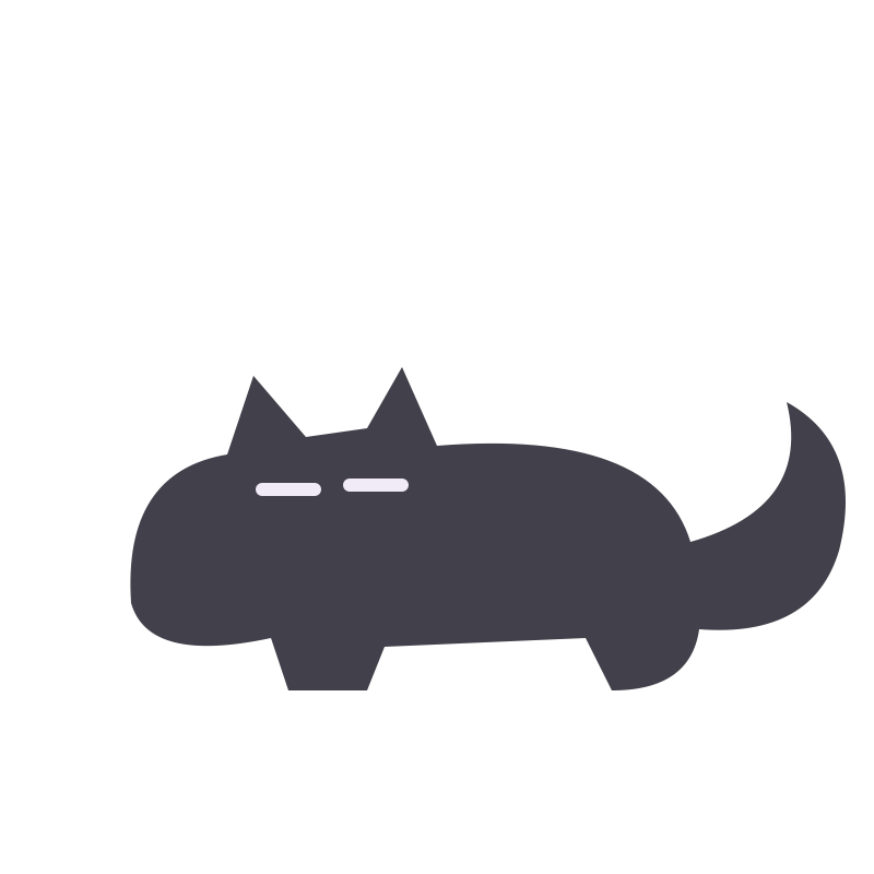 横切る黒猫のフリー素材イラスト
